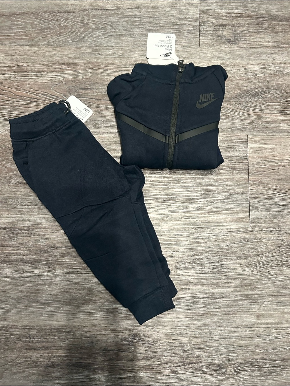 Nike Black Kids Zip Hoodie & Jogger Set